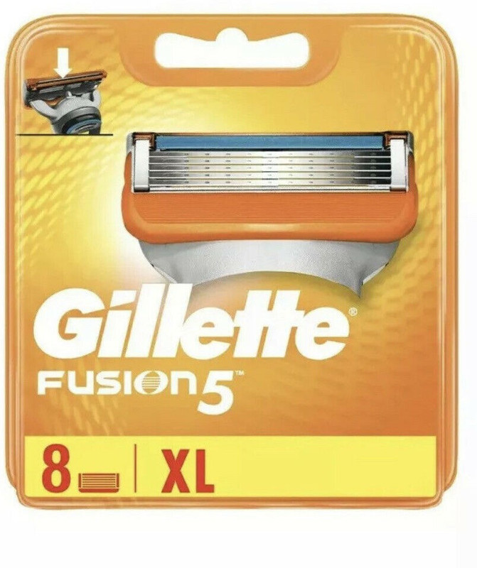 Gillette ( Emported ) Fusion 5 Blades 8XL for Men Replacement 8 Pieces(Pack of 8)
