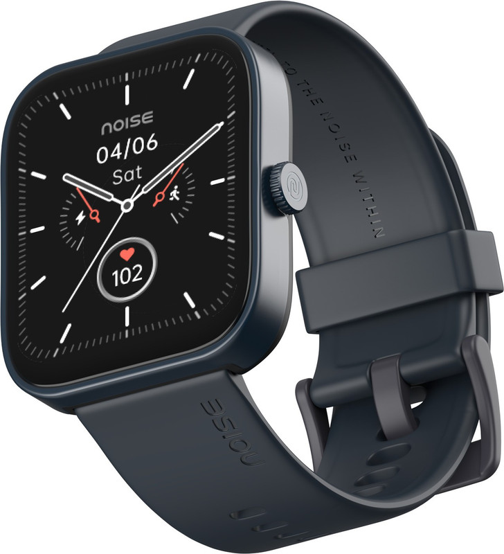 Noise ColorFit Caliber Smart Watch with 15-day battery, 1.69" display, 60 Sports Modes Smartwatch(Blue Strap, Regular)