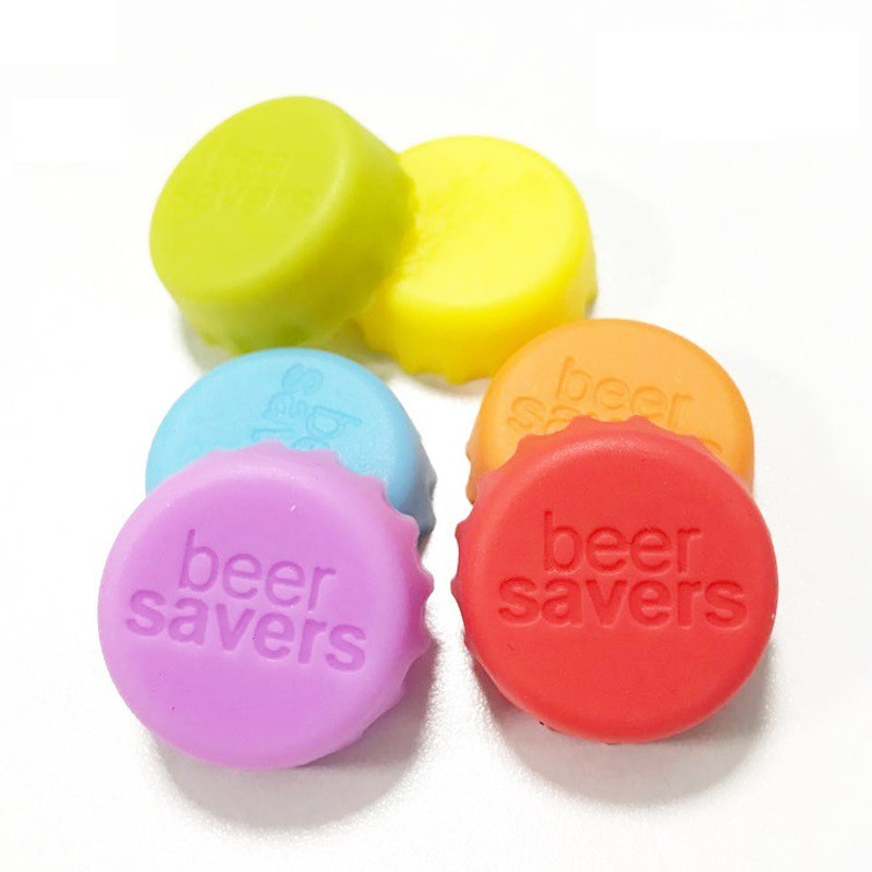 RELETO Multicolor Silicon Bear Saver Bottle Cap,Smooth Design for Preserver,leekproof,Selected Different Color for Beverage Bottle top,Reusable Antique Cap(Pack of 6pcs) Silicone Bottle Stopper(Multicolor)