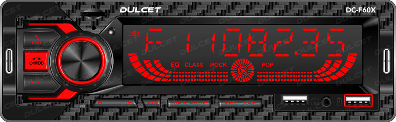 DULCET DC-F60X 220W Universal Fit Single Din Mp3 with Big LCD Display Car Stereo(Single Din)