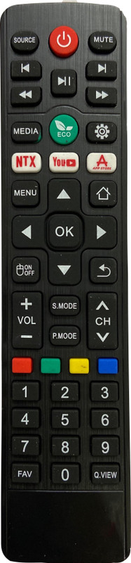 SHIELDGUARD Remote Control No. 377, Compatible for LED TV TCL Remote Controller(Black)