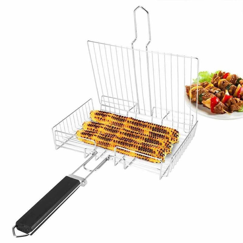 Kitchenium StainlessSteelRoundSkewersforGrill/Barbecue/Tandoor/Tikka/Kebab Charcoal Grill