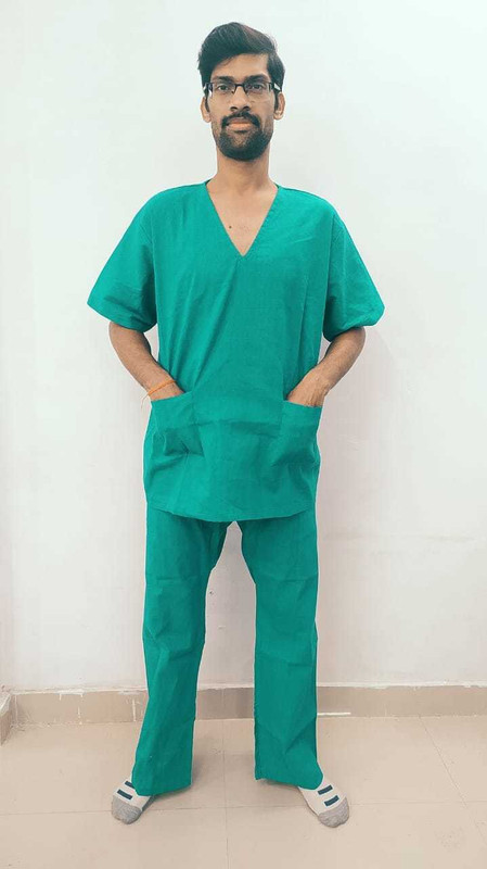 DespoHouse Despo House Surgeon Dress Pant, Shirt Hospital Scrub(Green M)