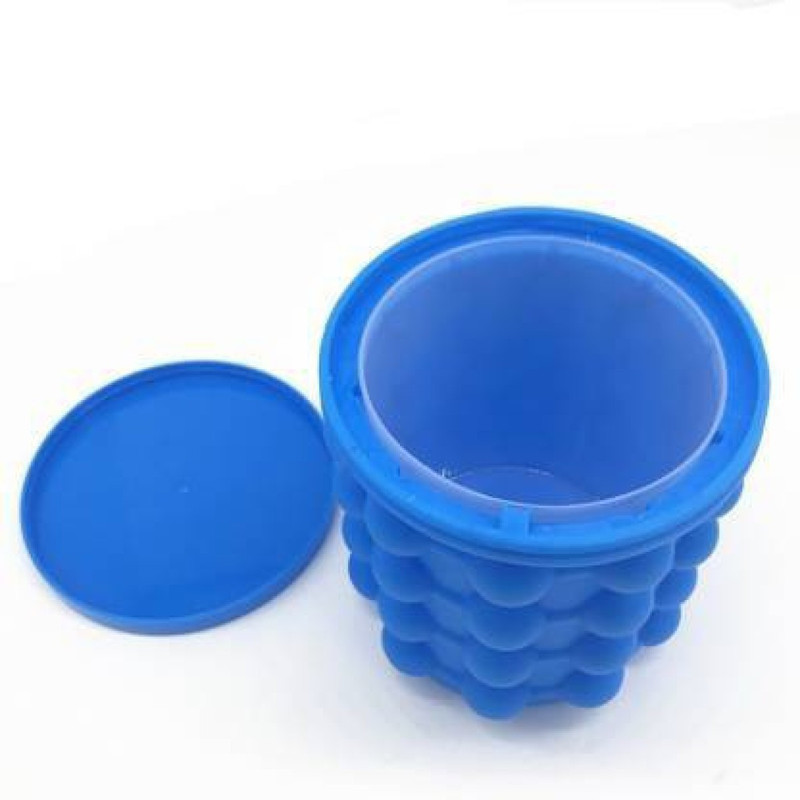MIRTONICS 1 L Silicone 1 L Silicone Silicone Ice Bucket Genie Ice Cube Maker Ice Bucket (Blue) Ice Bucket