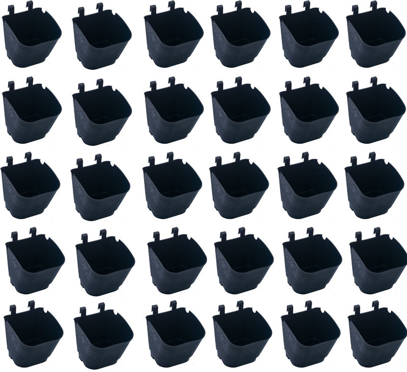 GEMPLAST Flora Vertical Garden Planter-Used for Both Indore and Wall Gardening-Lightweight Wall Hanging Planter-Garden hanging pots for plants Pack of 30 Plant Container Set(Pack of 30, Plastic)