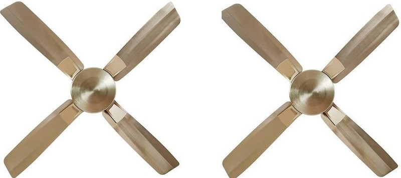 USHA Aldora 1320mm Ceiling Fan PACK OF 2 1320 mm 4 Blade Ceiling Fan (Nickel Gold, Pack of 2)