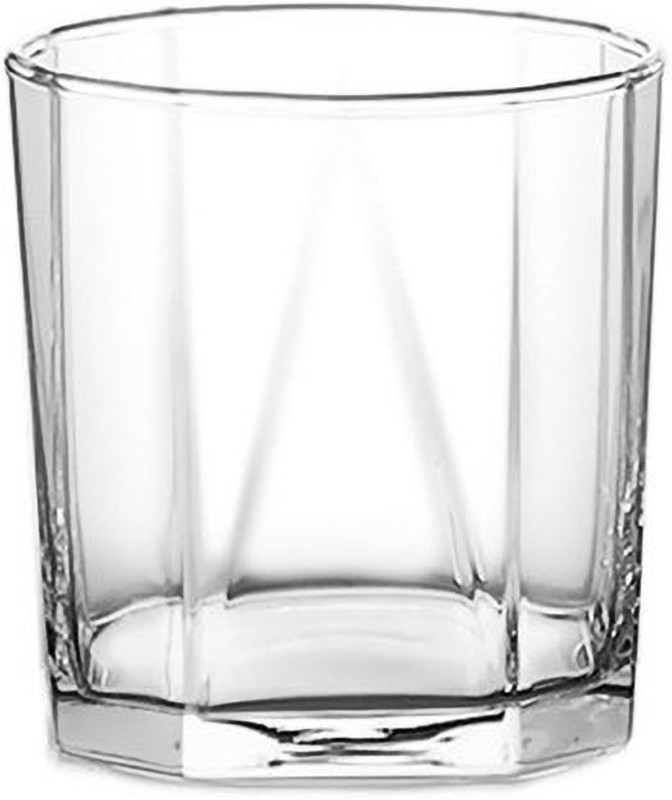 Ocean Pyramid Rock, 330ml, Set of 6 Glass Set Whisky Glass(330 ml, Glass, Clear)