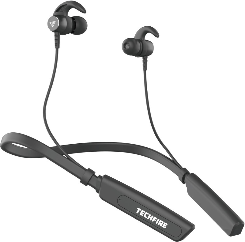 TECHFIRE Fire 500v2 Neckband hi-bass Wireless headphone Bluetooth Gaming(Black, In the Ear)