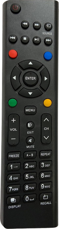 SHIELDGUARD Remote Control 678 Compatible for Impex LED TV Remote Controller(Black)