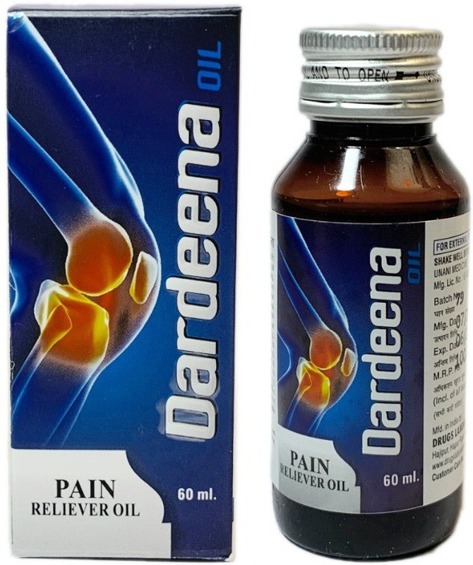 Drugs Laboratories Dardeena Pain Relief Oil | Helps In Joint Pain, Arthritis & Muscular Pain 60 ML Pack Of 2(Pack of 2, 120 ml)