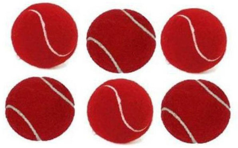 DEKAY Red Soft Tennis Cricket Ball Tennis Ball(Standard, Pack of 6)