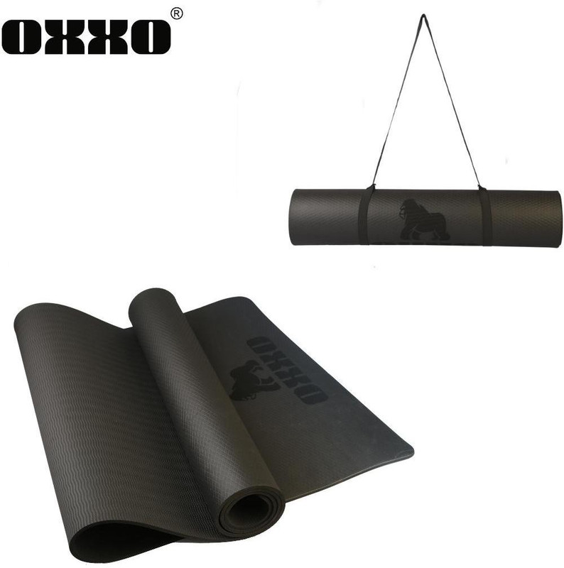 OXXO Nirvana Premium TPE Eco Friendly Non Slip Black 6 mm Yoga Mat