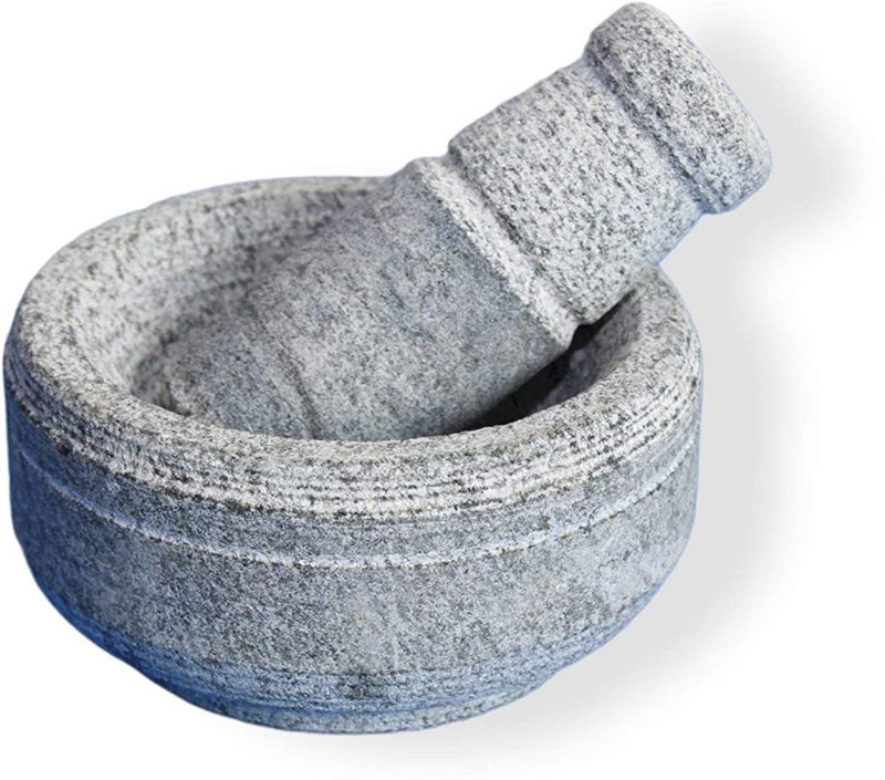 Nakshathra Mortar and Pestle stone Stoneware Masher(Pack of 1)