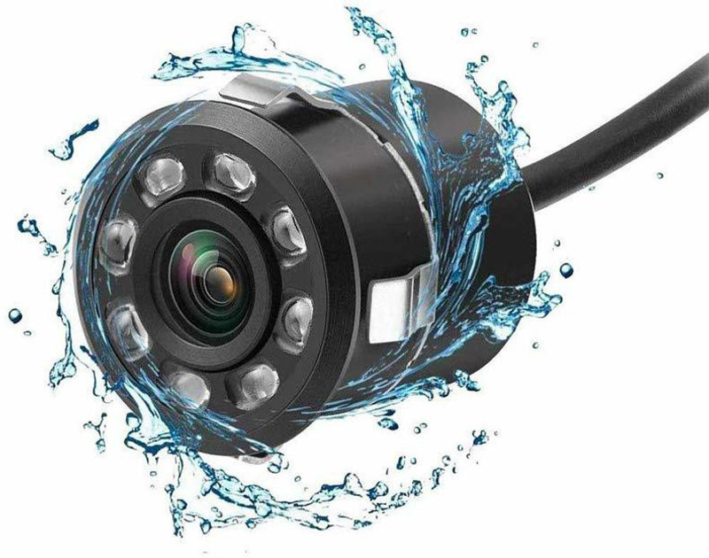 Modrive Car Rear View Reverse Parking Camera with HD Night Vision 8 LED Waterproof Reverse Assist Camera System(1 Camera, 720)