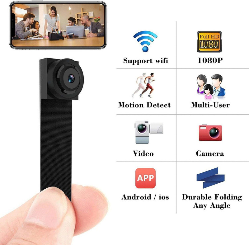 FEERO Spy Hidden HD 1080P DIY Portable WiFi mini Camera button type Wireless Webcam Spy Camera(64 GB, 1 Channel)