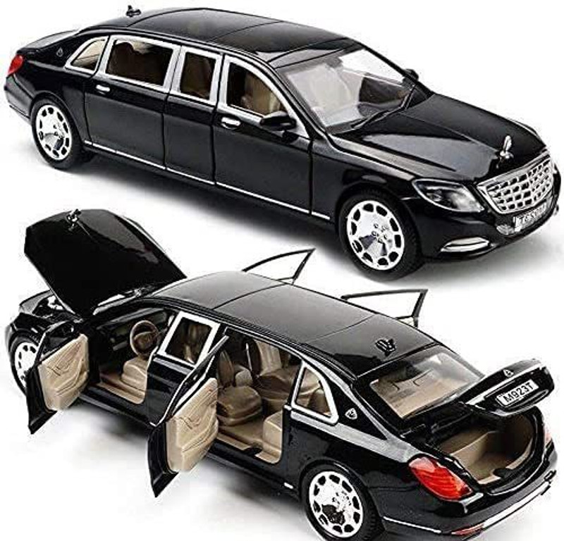 Galactic 1:24 alloy metal pullback Mercedes Benz maybach S650 die cast car for kids, openable doors with sound&light, best gifts vehicle, collection toy for suitable children.(baby boys&girls)(Multicolor, Pack of: 1)
