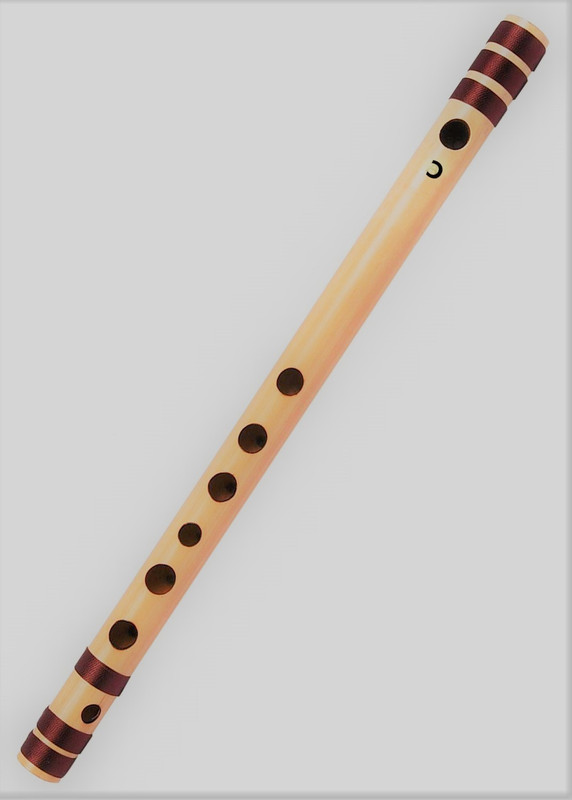 KHALSA MUSICAL Flutes C Natural Medium Right Hand 8 Hole Bansuri Musical Instrument Size 48 cm Bamboo Flute(48 cm)