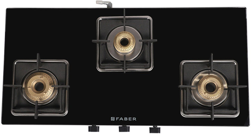 Faber REMO 3BB BK Glass Manual Gas Stove