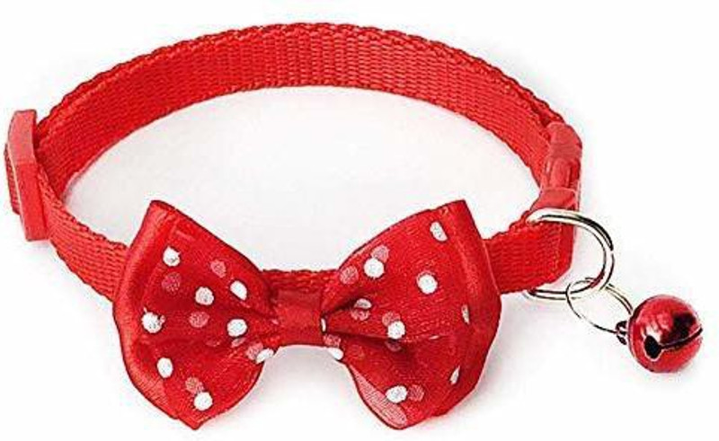 DogTrust Dog Collar with Bell-Bow Tie Cute Safety Collars for Puppies and Small Dogs (Red)) Bell Dog & Cat Collar Charm(Red, Round)