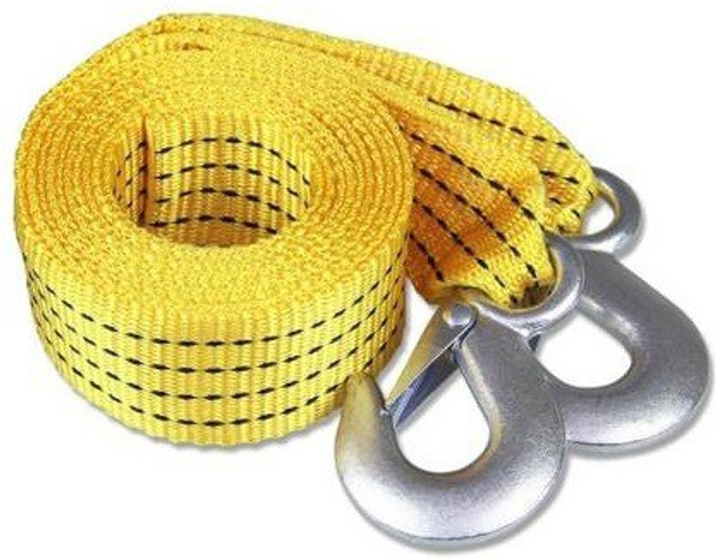 SRPHERE SR- 4M Heavy Duty 5 Ton Car Tow Cable Towing Pull Rope Strap Hooks Van Road Recovery 4 m Towing Cable (Iron, Nylon, 4999 kg Pull Capacity) 4 m Towing Cable(Iron, Nylon, 3000 kg Pull Capacity)