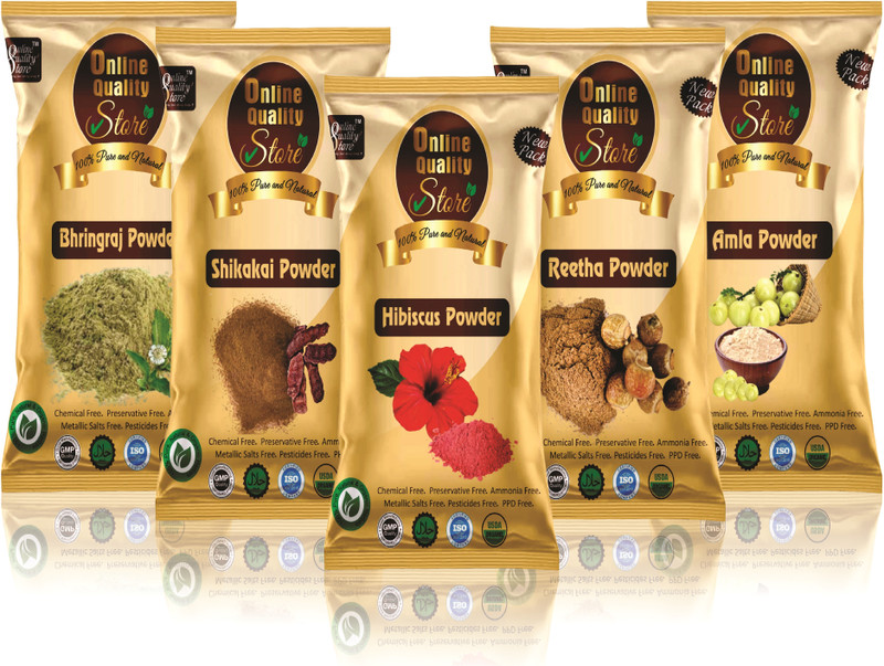 Online Quality Store Amla Reetha Shikakai, Bhringraj and Hibiscus Powder for Hair(250 g)