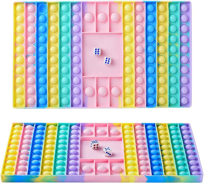 Pluspoint popit game Fidget Toy Silicone Bubble Rainbow puzzle Toys for Parent Child(Multicolor)