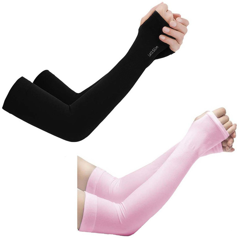 Stuti BREATHABLE & COMFORTABLE FULL ARM RIDING GLOVE WITH THUMB HOLE ( 2 Pair )_03 Riding Gloves(Black, Pink)