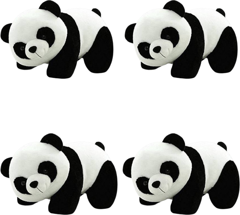 Toyhaven Special pack of 4 adorable Panda soft toys/ For kids, gifting , decoration and more - 25 cm(White, Black)