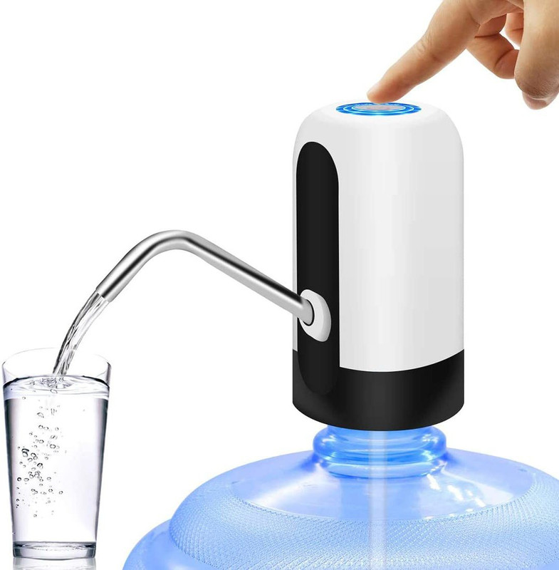 Wembley Automatic Wireless Water Can Dispenser Pump Bottle Can, with Silicone Pipe Bottom Loading Water Dispenser