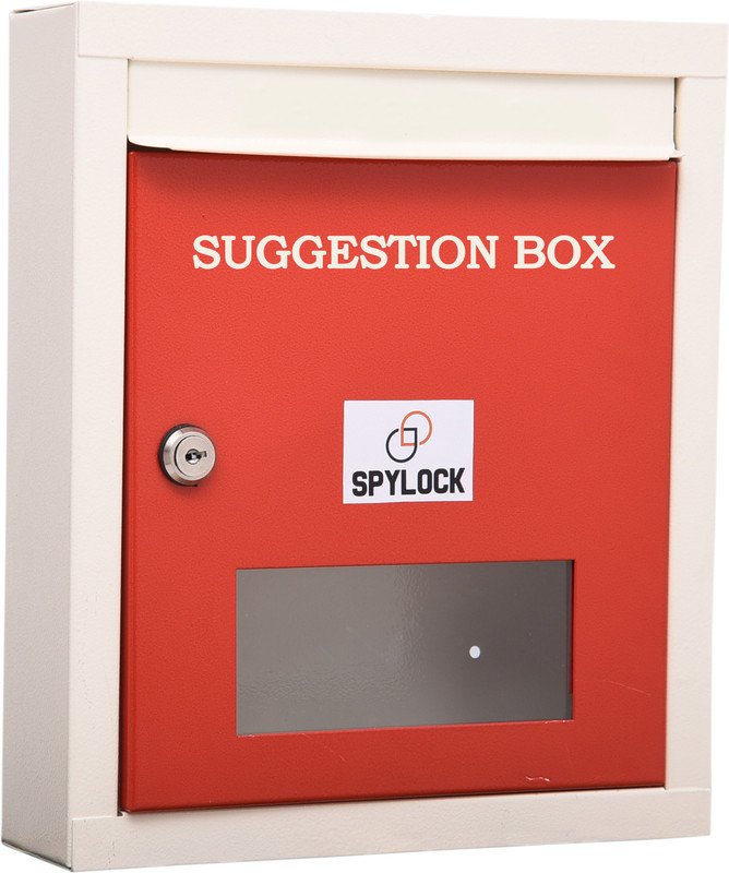 Spylock SUGGESTION BOX DONATION BOX COMPAINT BOX MAIL BOX WALL MOUNTABLE BOX Suggestion Box(Red)