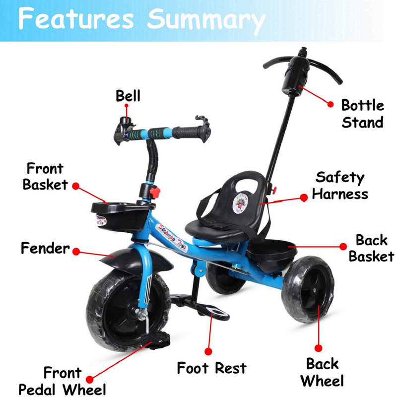 TOYSHOPPEE for age 1,2,3,4,5 years kids Tricycle(Red)