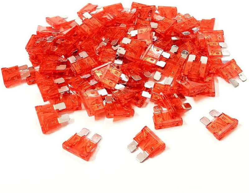 ERHIndia (Pack of 100) 10 Amp Blade Fuse with Ceramic Blade Fuse Red Color 10a Vehicle Fuse(Pack of 100)