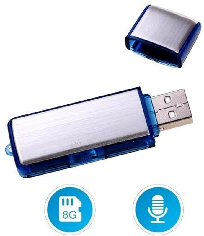 Bzrqx HD Micro Digital Voice Audio Recorder Device ,Small Size Mini,8GB 8 GB Voice Recorder(1.5 inch Display)