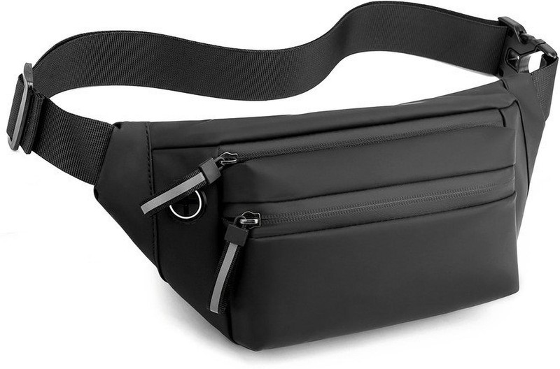 ketmart Document Money Phone Belt Sport Bag for Men and Women travel waist bag(Black)