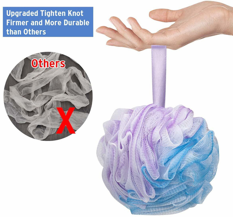 RBGIIT Shower Pouf Body Scrubber Exfoliator Bathing Round Sponge Men Women BL_106