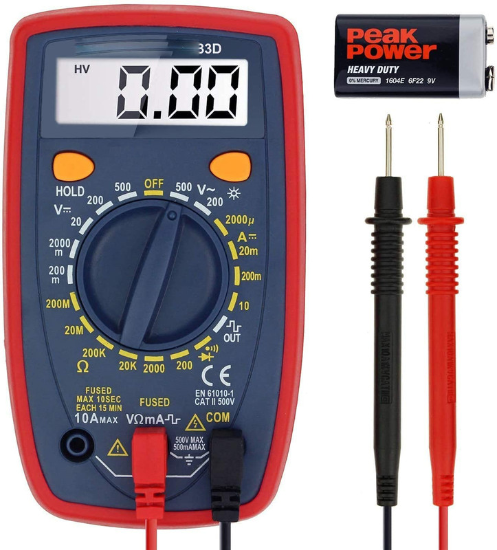uptodatetools UT33D MANUAL RANGING DIGITAL MULTIMETER AC DC VOLTAGE MULTI TESTER 2000 COUNT Digital Multimeter(2000 Counts)