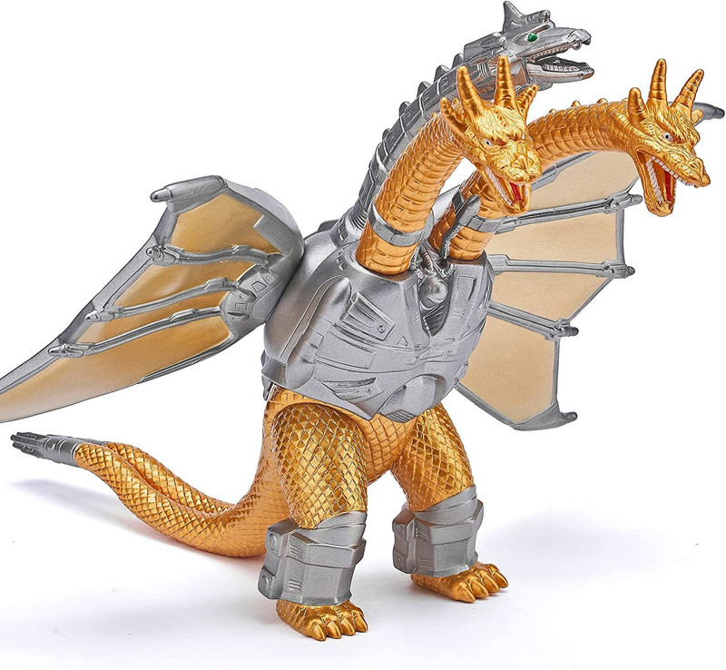 Delite New Monster Mecha King GHIDORAH Villain Godzilla Toy Model Kids Action Figure(Gold)