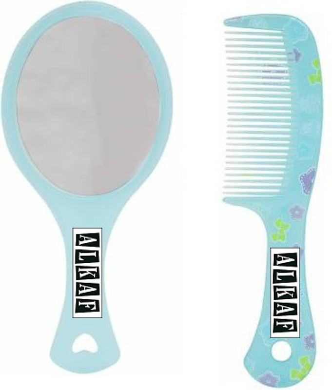 Alkaf Mini Hair Styling Comb With Mirror ( Multicolor )