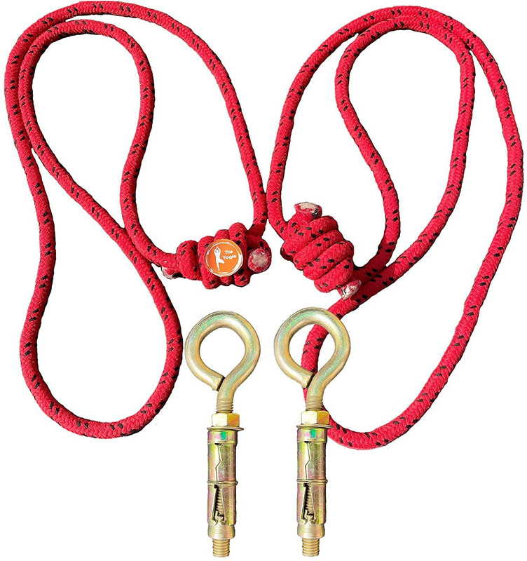 The Yogis Iyengar Yoga Ropes Cotton Yoga Strap(Red)
