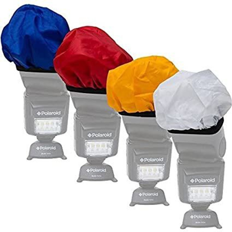 MILLETS 4 Color Set Cloth Universal Flash Bounce Diffuser Cap for On or Off Camera for Canon, Nikon, Sunpak, Vivita Flash, Nissin, Sigma, Sony, Pentax Diffuser(Multicolor)