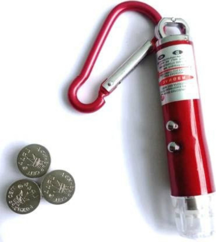 ShubhKraft 3-In-1 Portable Emergency Keychain With Laser Pointer, Led Torch And Uv Light(650 nm, Multicolor)