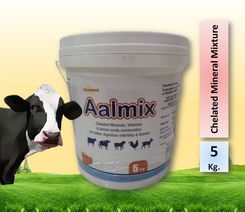 Aalmino Chelated Mineral Mixture for Cow, Buffalo, Sheep, Horse & Poultry, 10KG Bucket Pet Health Supplements(10 kg)