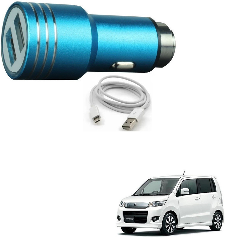 AuTO ADDiCT 17 W Turbo Car Charger(Blue, With USB Cable)