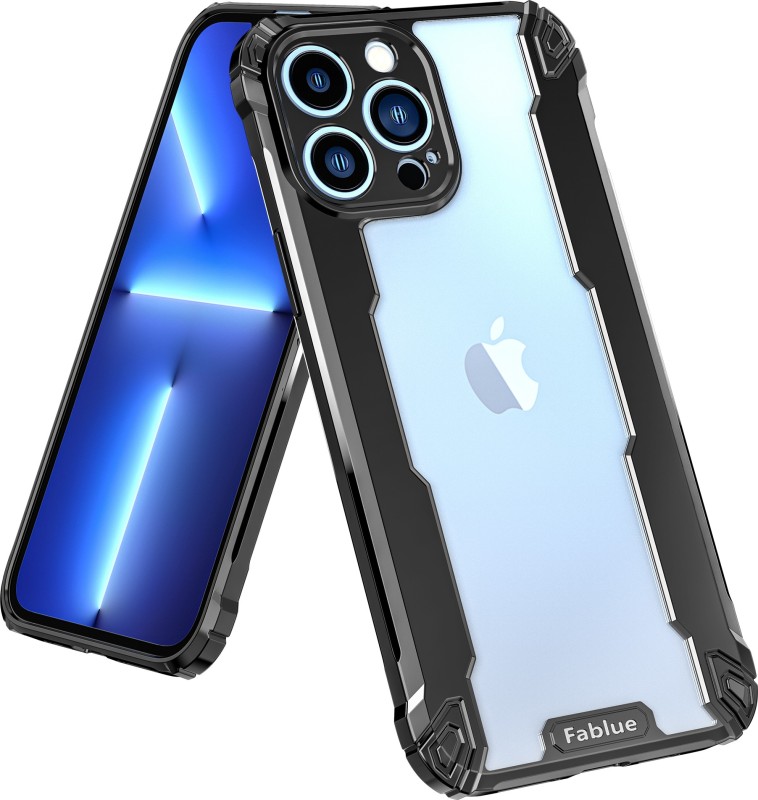 Fablue Back Cover for Apple iPhone 13 Pro Max(Black, Rugged Armor)