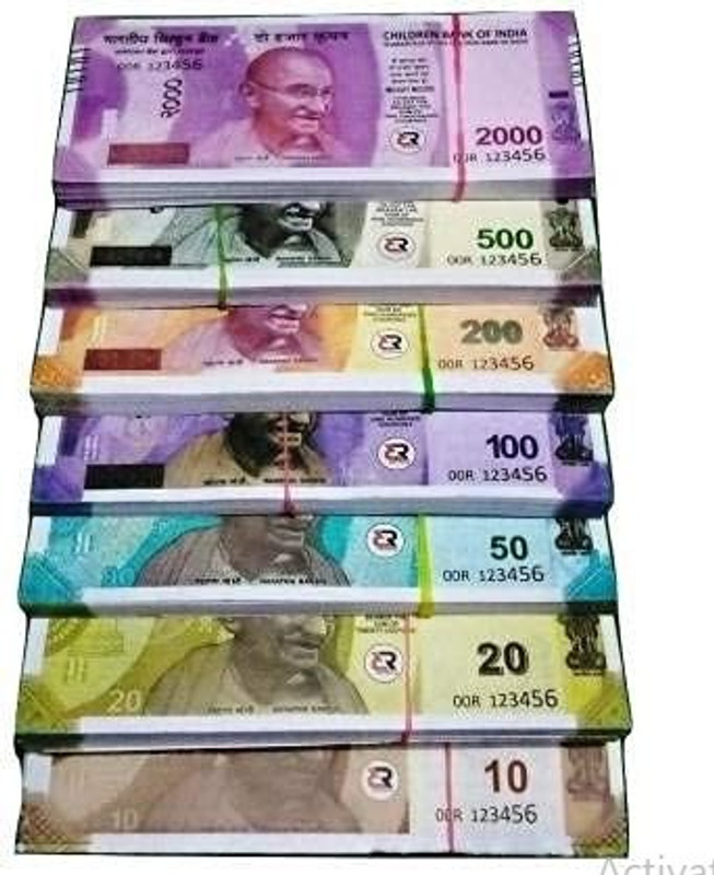 Uprising Store (40 Each x 7 = 280 Fake Note) Playing Indian Currency Fake Note Fake Note Gag Toy