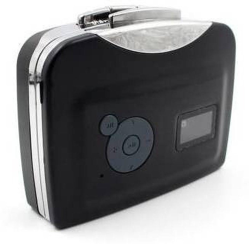 microware Old Cassette Tape to MP3, Capture Audio to MP3 Save in USB Drive Cassette MP3 Player(Black, 3.4 Display)