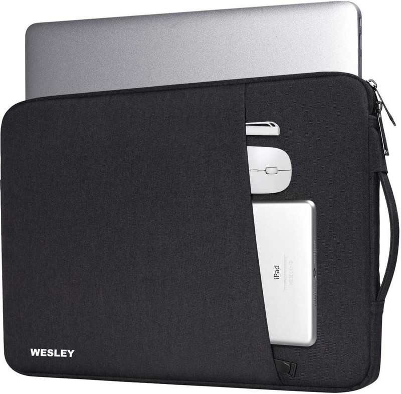 WESLEY Aura laptop sleeve Carrying Case 15.6 inch HP, Dell, Lenovo, Asus Notebook Waterproof Laptop Sleeve/Cover(Black, 15.6 inch)