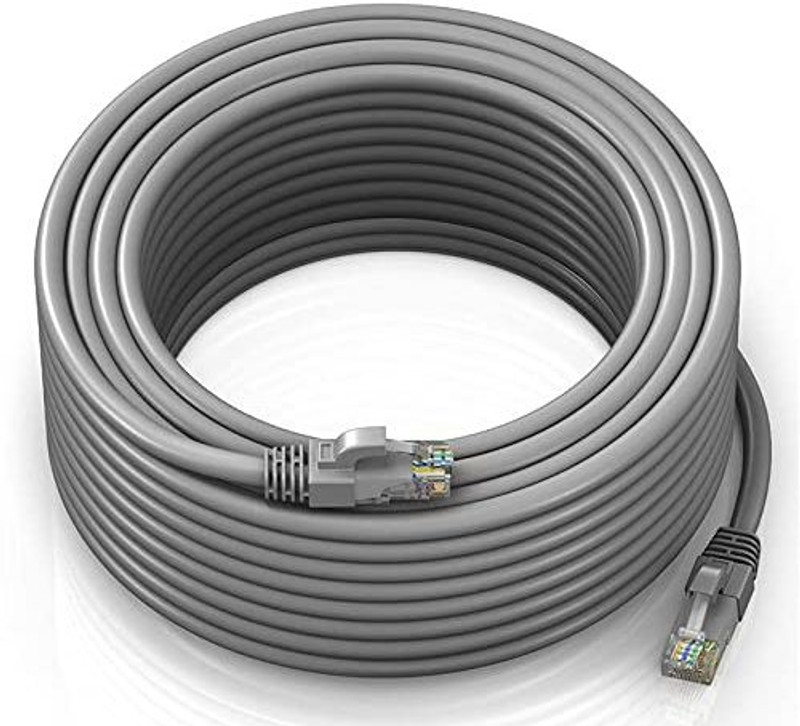 Fedus LAN Cable 40 m Ethernet Cable, 131.2 Feet 40 Meter High Speed Cat6 LAN Cable(Compatible with Modem, Router, LAN ADSL, White, One Cable)