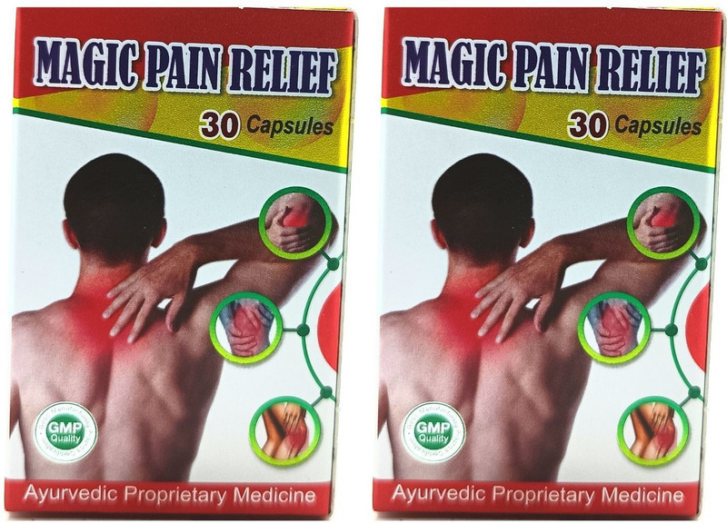 MAGIC PAIN RELIEF AYUVEDIC 30 CAPSULE FOR ALL TYPE PAIN RELIEF (PACK OF-2)(Pack of 2, 60 Capsules)