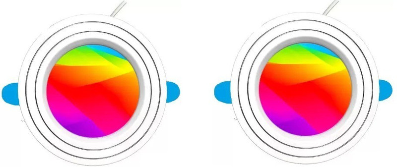 Nightstar 9 Watt 3 Color in 1 ( White / Sky Blue / Purple) Ceiling Light Pack of 2 Recessed Ceiling Light Ceiling Lamp(Multicolor)